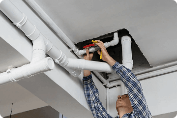 Concealed pipe line brust