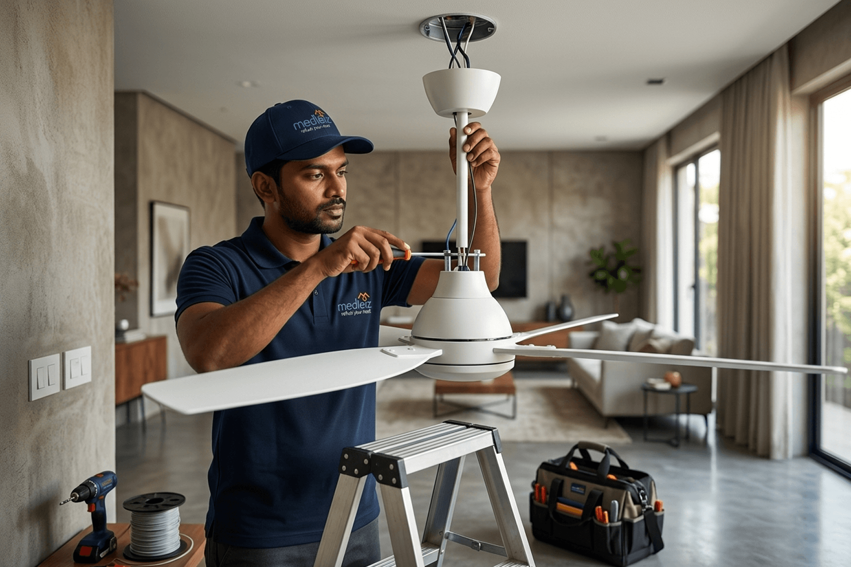 Fan installation (ceiling / wall)