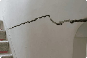 Internal wall cracks work