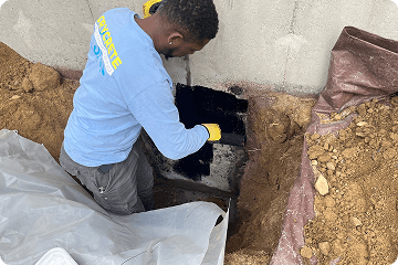 Basement cracks rectification work