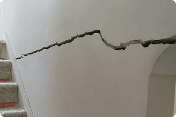 Internal wall cracks work